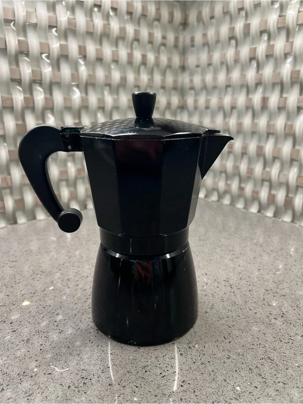 Black Stovetop Espresso Maker Moka Pot